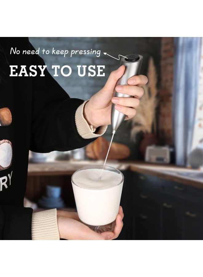 SIMPLETASTE SIMPLETaste Milk Frother Handheld Battery Operated Electric Foam Maker Drink Mixer with Stainless Steel Whisk and Stand for Cappuccino Bulletproof Coffee Latte  - Image 3