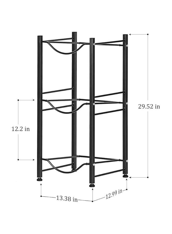 TRASSLE Water Cooler Jug Rack, 5 Gallon Water Bottle Storage Rack Detachable Heavy Duty Water Bottle Cabby Rack for Home, Office Organization - Image 2