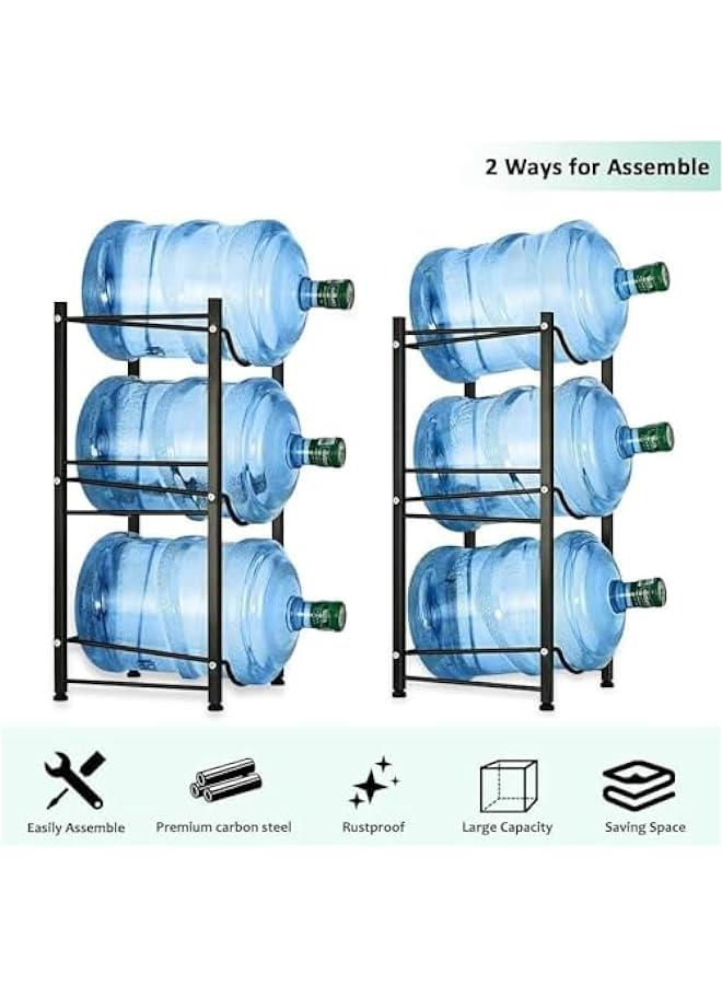 TRASSLE Water Cooler Jug Rack, 5 Gallon Water Bottle Storage Rack Detachable Heavy Duty Water Bottle Cabby Rack for Home, Office Organization - Image 3