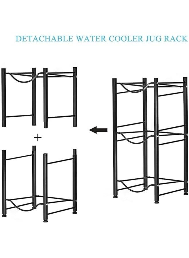 TRASSLE Water Cooler Jug Rack, 5 Gallon Water Bottle Storage Rack Detachable Heavy Duty Water Bottle Cabby Rack for Home, Office Organization - Image 4