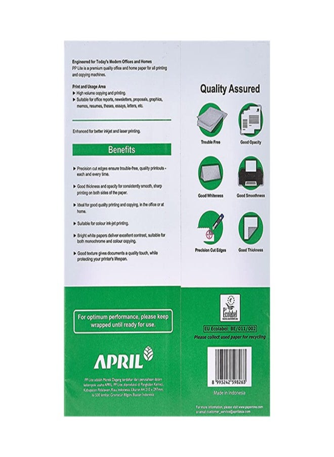 April PP Lite  A4 Paper 80gsm A4 Size, 5 reams per Carton Box  - Image 3