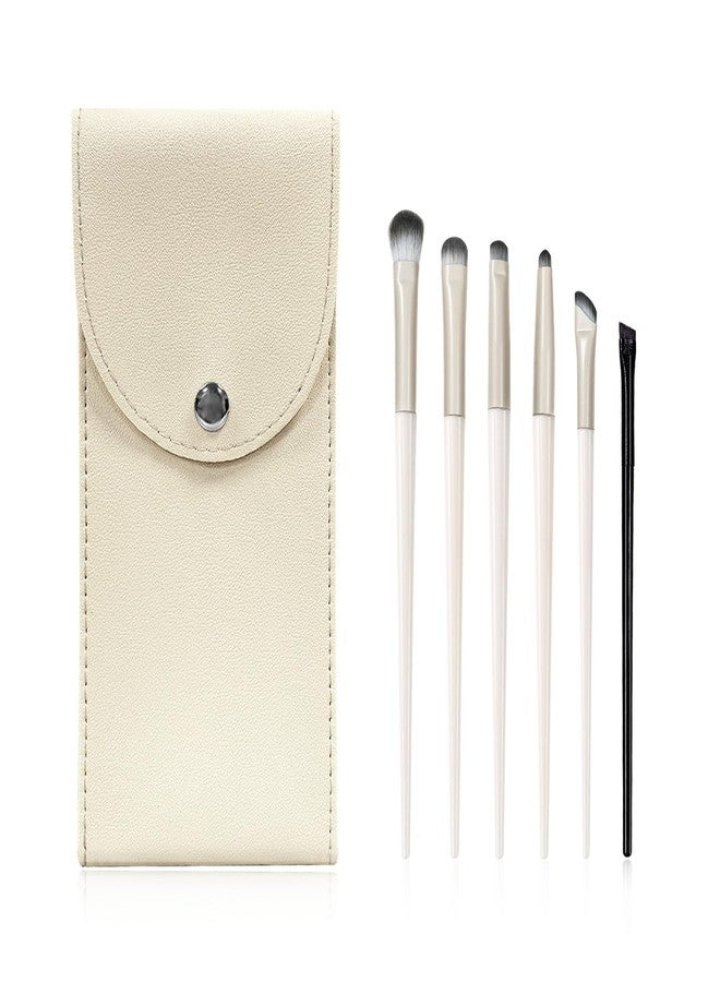 BOROLA 6Pcs Eye Makeup Brush Set, Soft Hairs Eyeshadow Brush Kit, Professional Eyes Brush for Concealer Eyebrows Eyeliner Highlighter with Snap-On Case, Beginner Friendly - Image 1