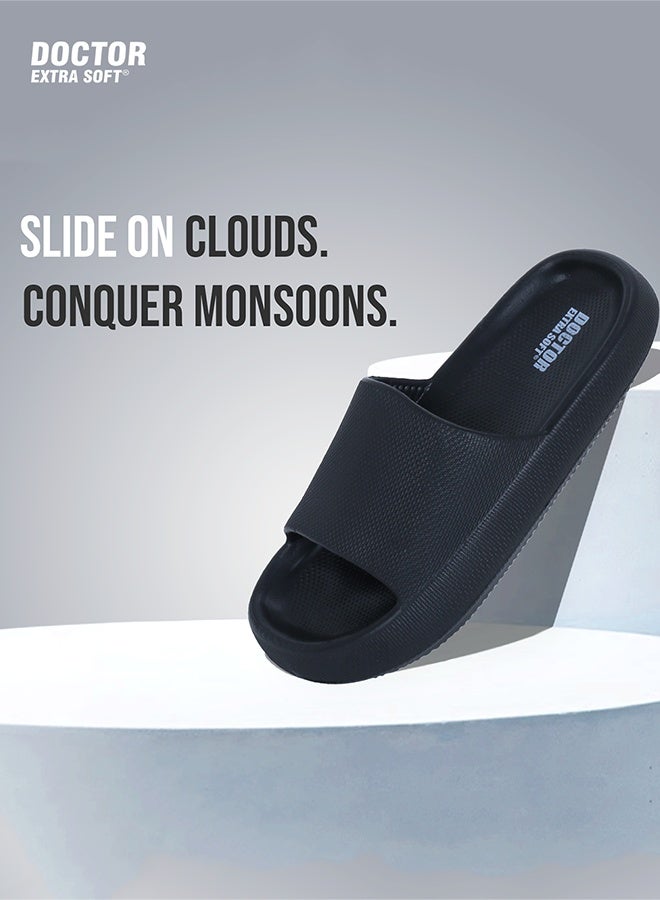 DOCTOR EXTRA SOFT EVA Slides for Men | Soft Cushion Lightweight Anti Slip Shower Bathroom Comfort Slippers Sandals | Doctor Extra Soft - Image 3