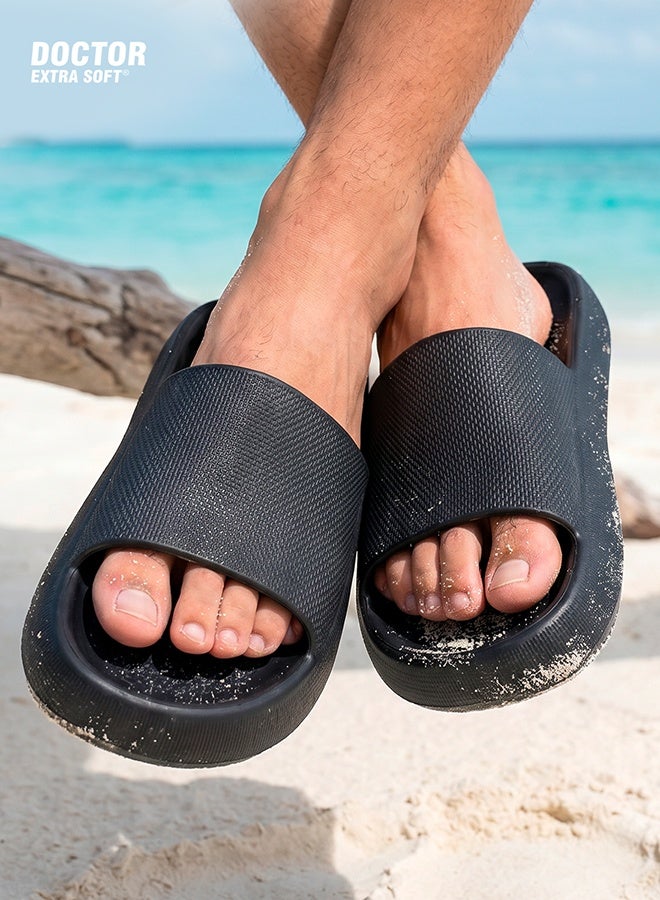 DOCTOR EXTRA SOFT EVA Slides for Men | Soft Cushion Lightweight Anti Slip Shower Bathroom Comfort Slippers Sandals | Doctor Extra Soft - Image 1