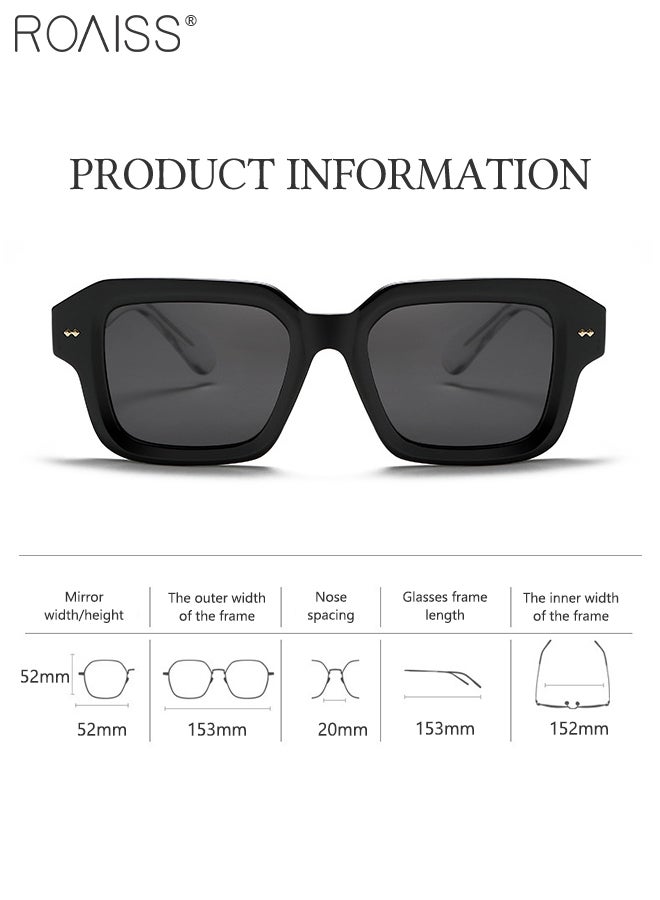 roaiss Women's Square Polarized Sunglasses, UV400 Protection Sun Glasses with TR Frame, Fashion Anti-Glare Sun Shades for Women with Glasses Case, 52mm - Image 3