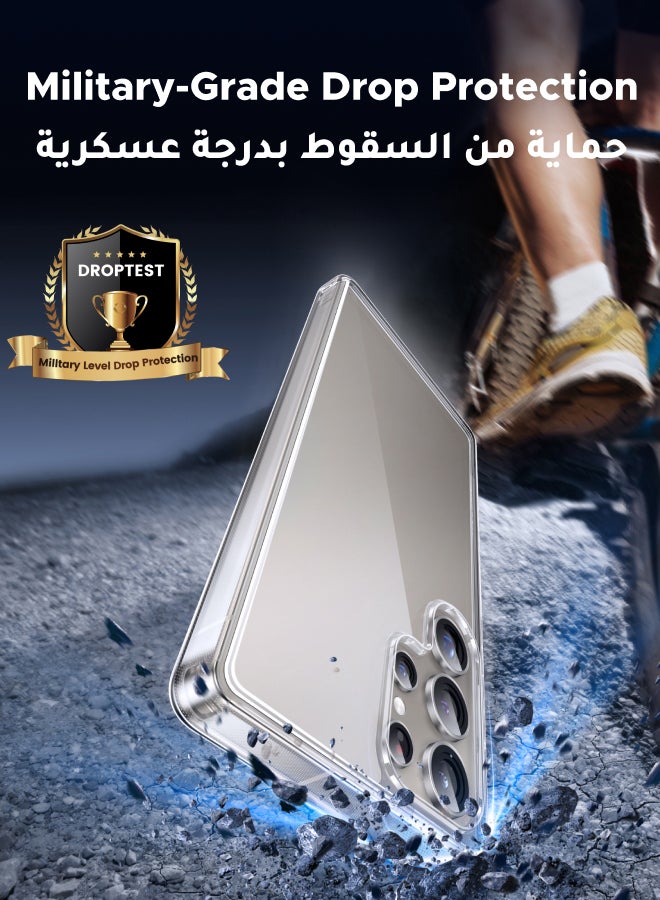 يو جرين جراب شفاف لهاتف Galaxy S25 Ultra، iCrystal Tech، حماية من السقوط، يؤخر الاصفرار بفعالية، غطاء خلفي صلب، جراب هاتف رفيع بحافة مقاومة للصدمات، مصمم لهاتف Samsung Galaxy S25 Ultra، شفاف - Image 2