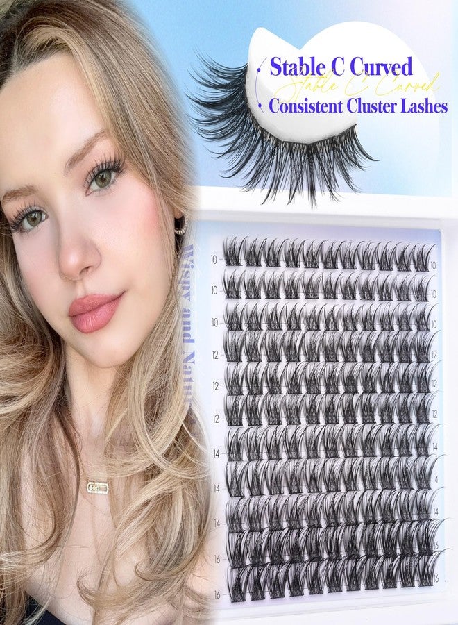 LANFLOWER Natural Lash Clusters Kit Wispy Lash Extension Kit 10-16mm Eyelash Clusters C Curved Cluster Eyelash Extensions Long-lasting Eyelash Extension Kit with Lash Bond and Seal, Lash Remover by Lanflower - Image 2