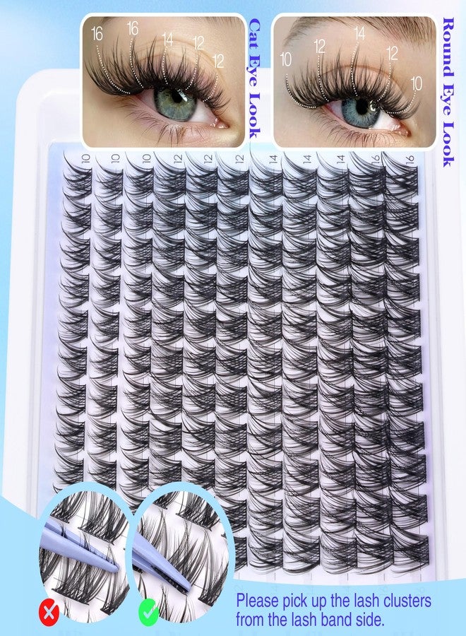 LANFLOWER Natural Lash Clusters Kit Wispy Lash Extension Kit 10-16mm Eyelash Clusters C Curved Cluster Eyelash Extensions Long-lasting Eyelash Extension Kit with Lash Bond and Seal, Lash Remover by Lanflower - Image 5