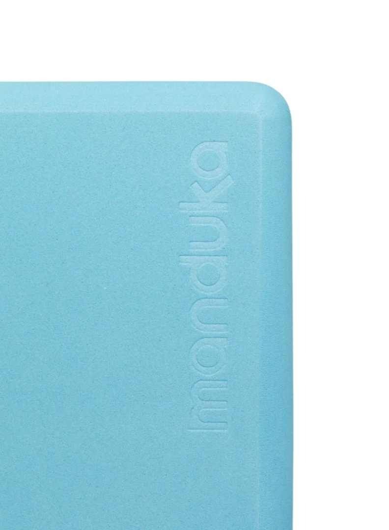 Manduka Mini Travel Yoga Block Aqua - Image 3