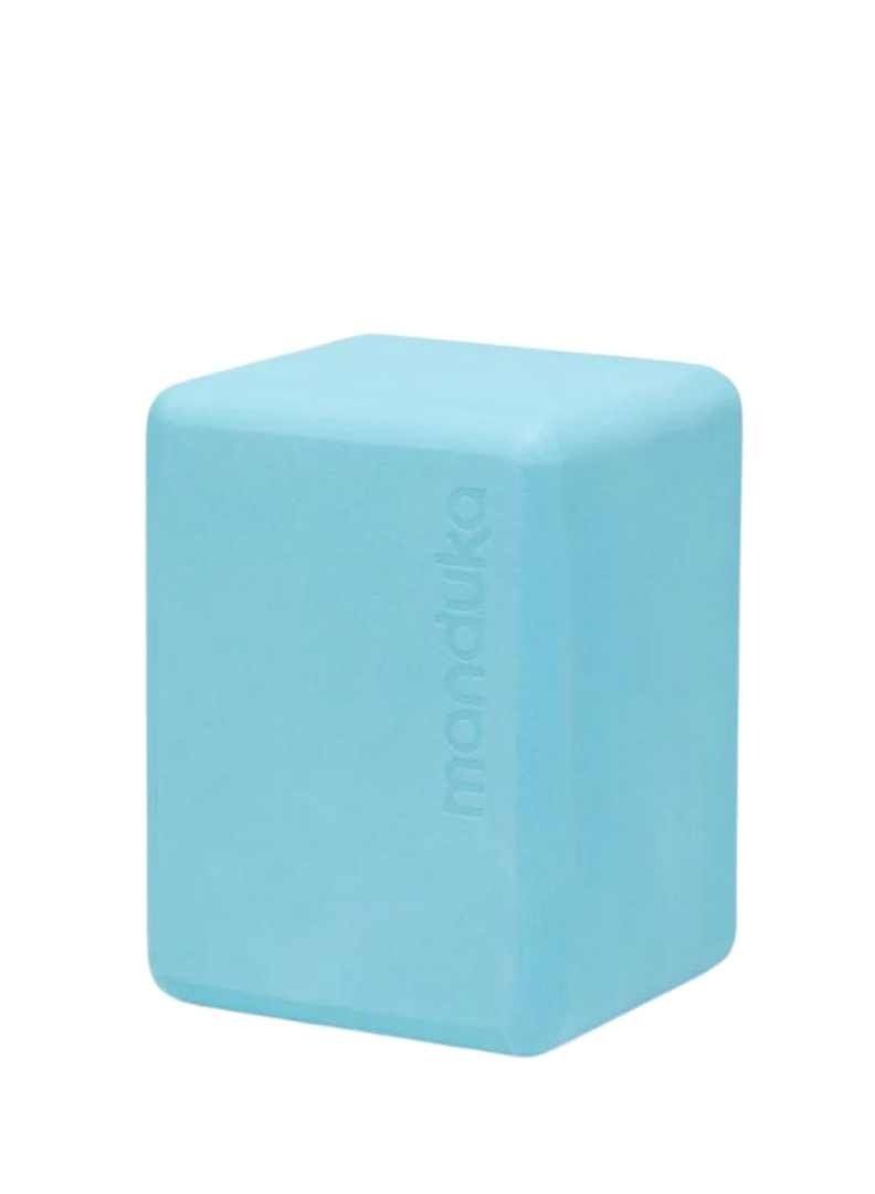 Manduka Mini Travel Yoga Block Aqua - Image 2