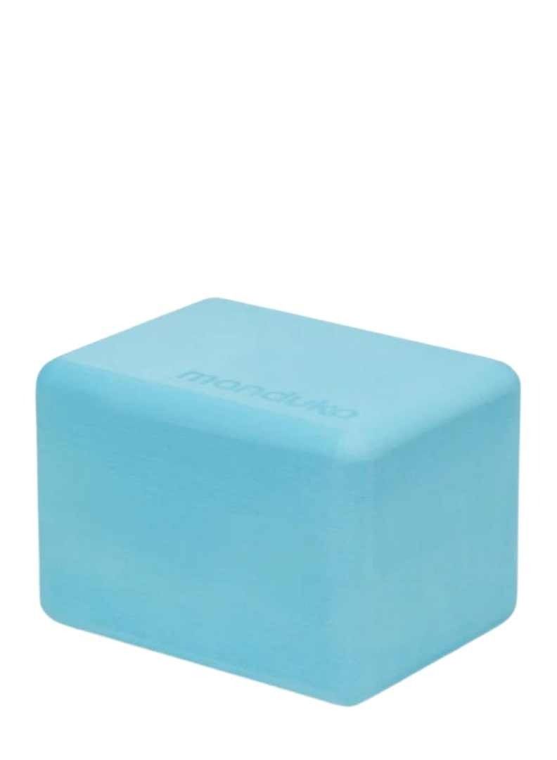 Manduka Mini Travel Yoga Block Aqua - Image 1