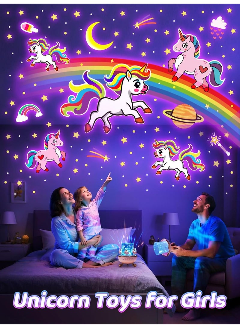 USB rechargeable night projector lamp, starry sky projector with Bluetooth music player, 12 cute rolling bunny movies - Image 4