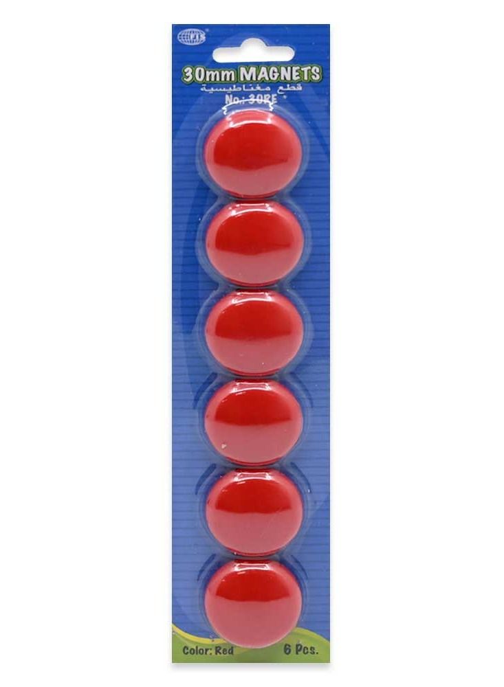 FIS Colored Magnet, Non Transparent Red' Color, Pack Includes 3 Sets (20mm set, 30 mm set,  40 mm set) -FSMI203040RE/3 - Image 3