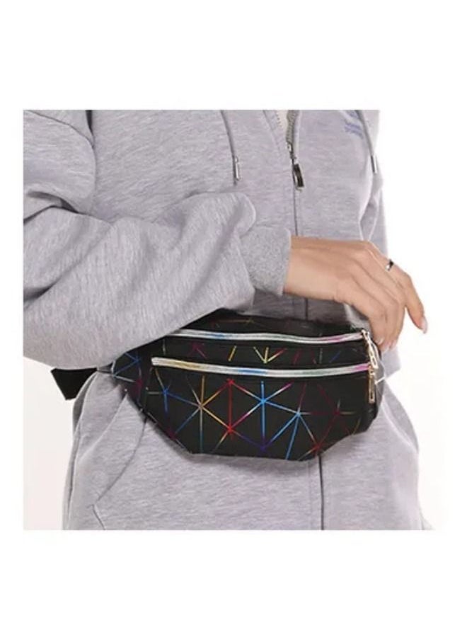 Generic - Multilayer Outdoor PU Waist Chest Pack Triangle Black - Image 1