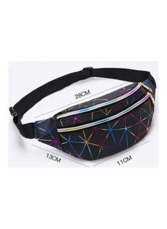 Multilayer Outdoor PU Waist Chest Pack Triangle Black