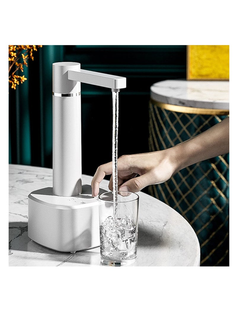 Excefore Electric Pump, USB Charging Automatic Drinking Water Dispenser Water Jug Pump for Home Kitchen Office Camping (White) - Image 2