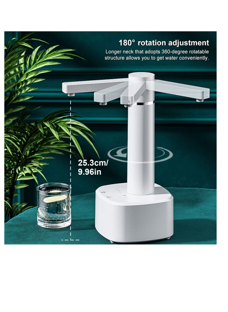 Excefore Electric Pump, USB Charging Automatic Drinking Water Dispenser Water Jug Pump for Home Kitchen Office Camping (White) - Image 5