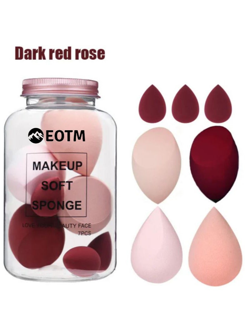 EOTM 7 In 1 Foundation Blending Multi-color Latex Free Washable Makeup Soft Sponge - Image 1