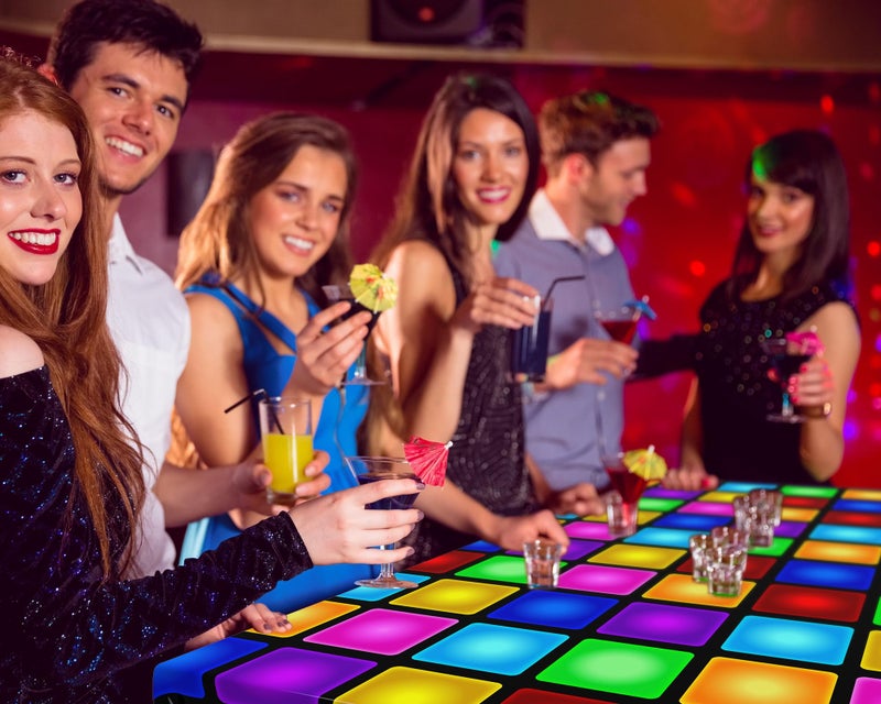 Oudain 3 Pcs Disco Tablecloth 54" x 108" Neon Table Cloths for 70s Party Decorations Table Runner Colorful Plastic Rectangle Tablecover for 1970s Disco Music Neon Night Birthday Party Supplies - Image 4