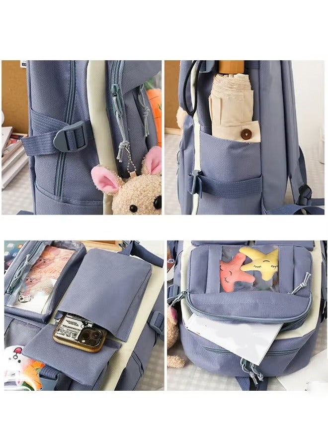 School Bags, Backpacks, Messenger Bags, Study Pencil Bags, School Bag Sets, Large Capacity Girls Backpack Sets, Fashionable Waterproof Children's Youth Students School, Backpacks With Toys And Pendants, Casual Style Single Shoulder Messenger Bags For Women  - Image 5