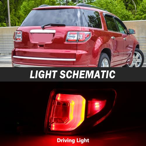Clidr Tail Light for GMC Acadia 2013-2016/ GMC Acadia Limited 2017 Passenger Side 84051376-PFM BULB NOT INCLUDED (Right) - Image 3