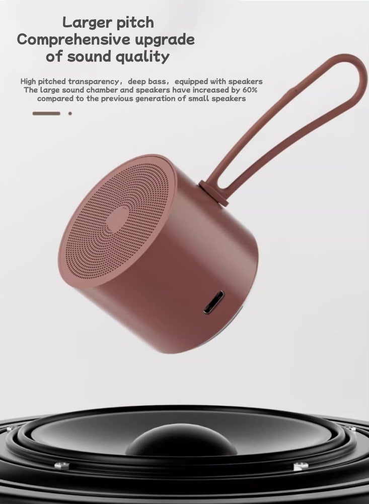 Wireless Mini Bluetooth Speaker, Small and Portable, High Quality, Heavy Bass, Silver Color+Charger - Image 5