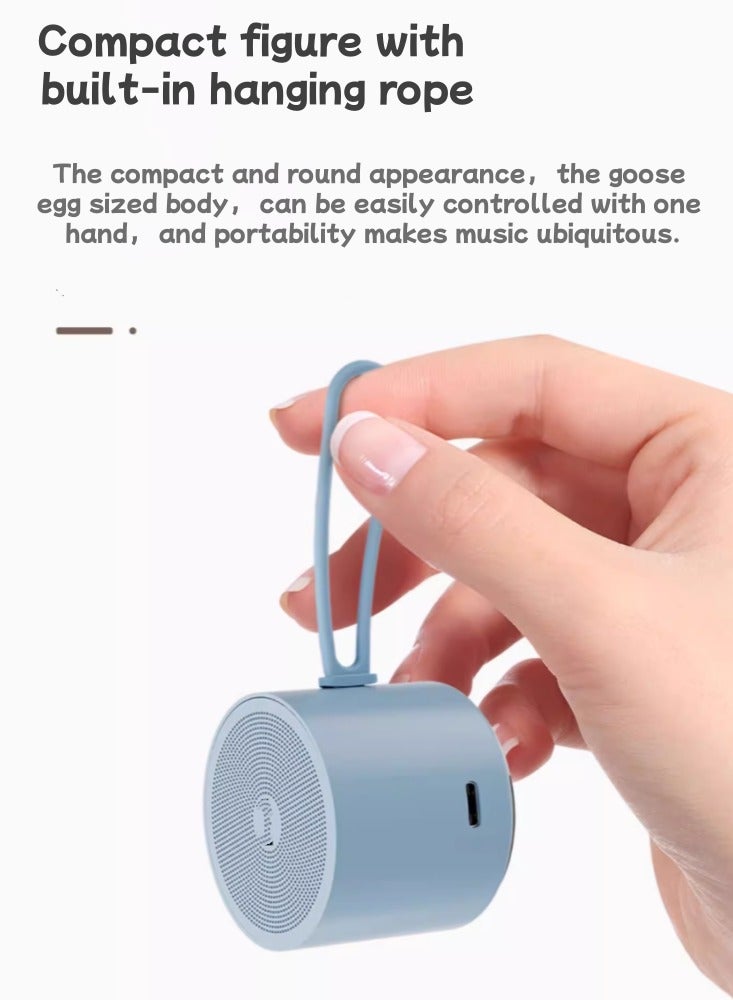 Wireless Mini Bluetooth Speaker, Small and Portable, High Quality, Heavy Bass, Silver Color+Charger - Image 2