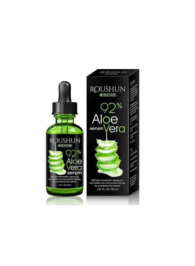 Roushun 92% Aloe Vera Skin Care Serum, 30ml - Image 1