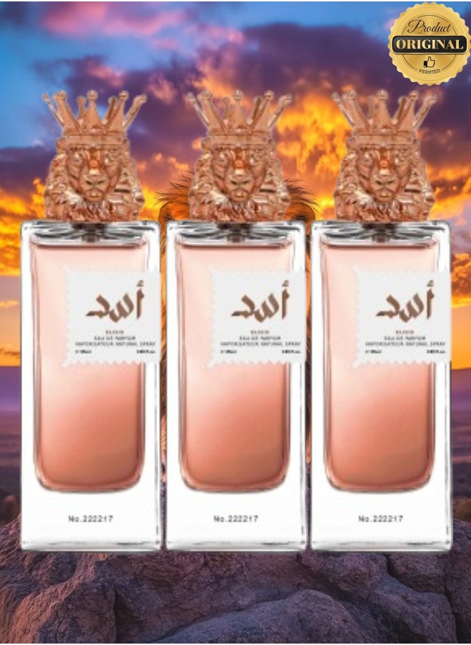 ELIXIR - 3 Pieces Asad Number 222217 Perfume 85ML - Image 1