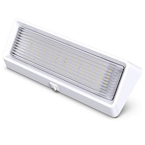 Leisure LED ضوء شرفة خارجي LED 2 حزمة مع مفتاح XL 12 فولت 650 لومن. إضاءة بديلة للسيارات الترفيهية، والمقطورات، والمعسكرات، والعجلات الخامسة قاعدة بيضاء عدسة شفافة (أبيض، 2-حزمة) - Image 3