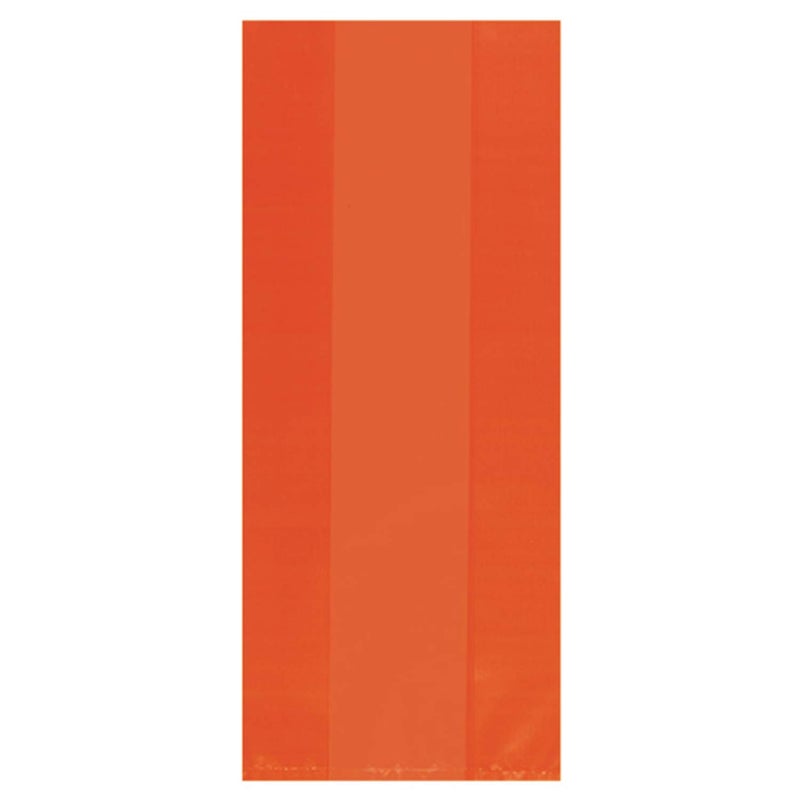 Amscan Orange Peel Large Cello Party Bags - 11.5" x 5" (25 Pc) - Perfect for Gift Packaging & Event Celebrations