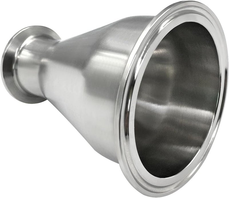 beduan Reducer Tri Clamp Ferrule Stainless Steel 304 Sanitary Fitting 3" Tube OD to 1.5" Tube OD (Pack of 1) - Image 1
