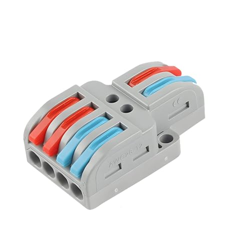 XELYTON Wire Clip Connector, Universal Connection Terminals, Circuit Inline Splices Electric Connectors, Quick Connect & Freely Assemble Electrical Splicing Kit for Compact (2 In 4 Out, 5) - Image 1