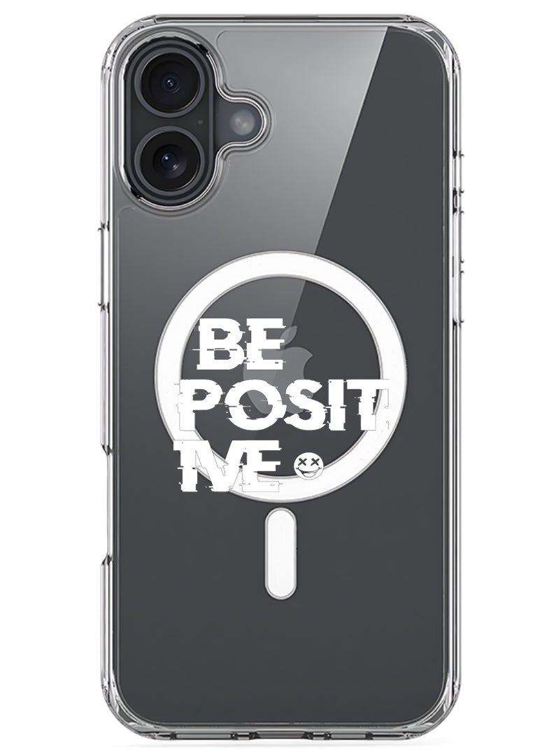 Theodor Magnetic Case for Apple iPhone 17 Compatible with MagSafe Wireless Charging, Shockproof Phone Bumper Cover - be positive - White - Image 1