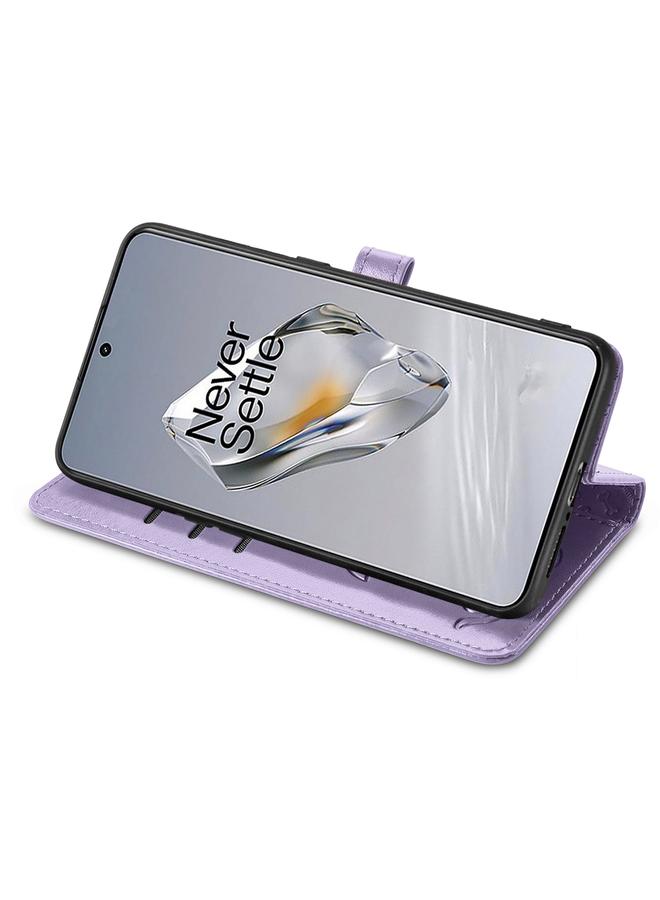 اس-توب جراب لهاتف OnePlus 12 مصنوع من الجلد المنقوش بنقشة قطة وكلب - Image 4