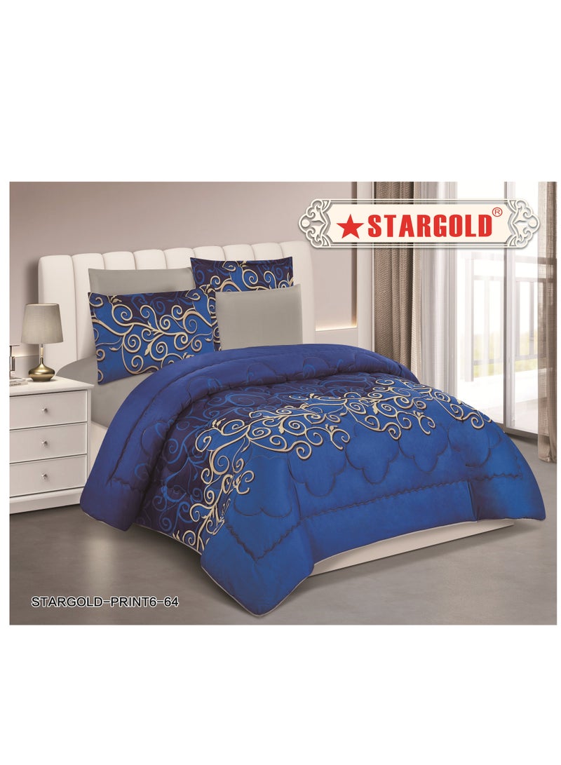 Stargold Super Soft Printed Comforter, 6pcs Set, Microfiber High-Quality Fabric, Stylish and Premium Design, Durable, Ideal For Home Bedroom 240X220CM - Image 2