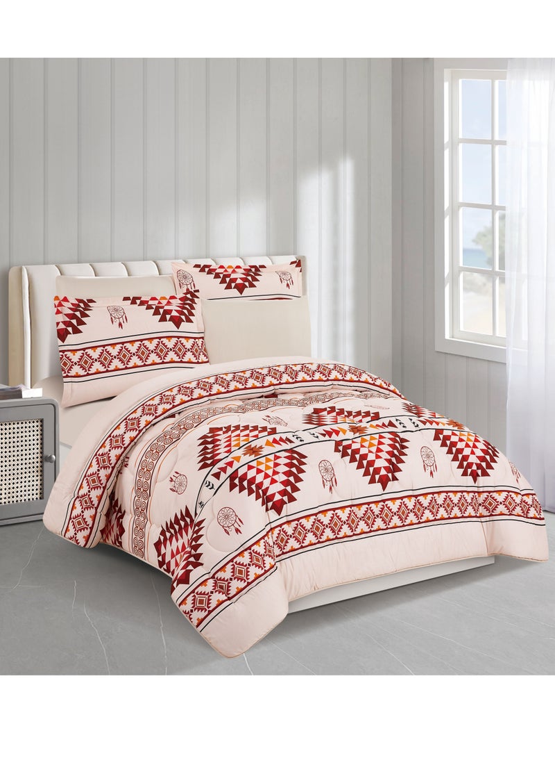 Stargold Super Soft Printed Comforter, 6pcs Set, Microfiber High-Quality Fabric, Stylish and Premium Design, Durable, Ideal For Home Bedroom 240X220CM  - Image 1