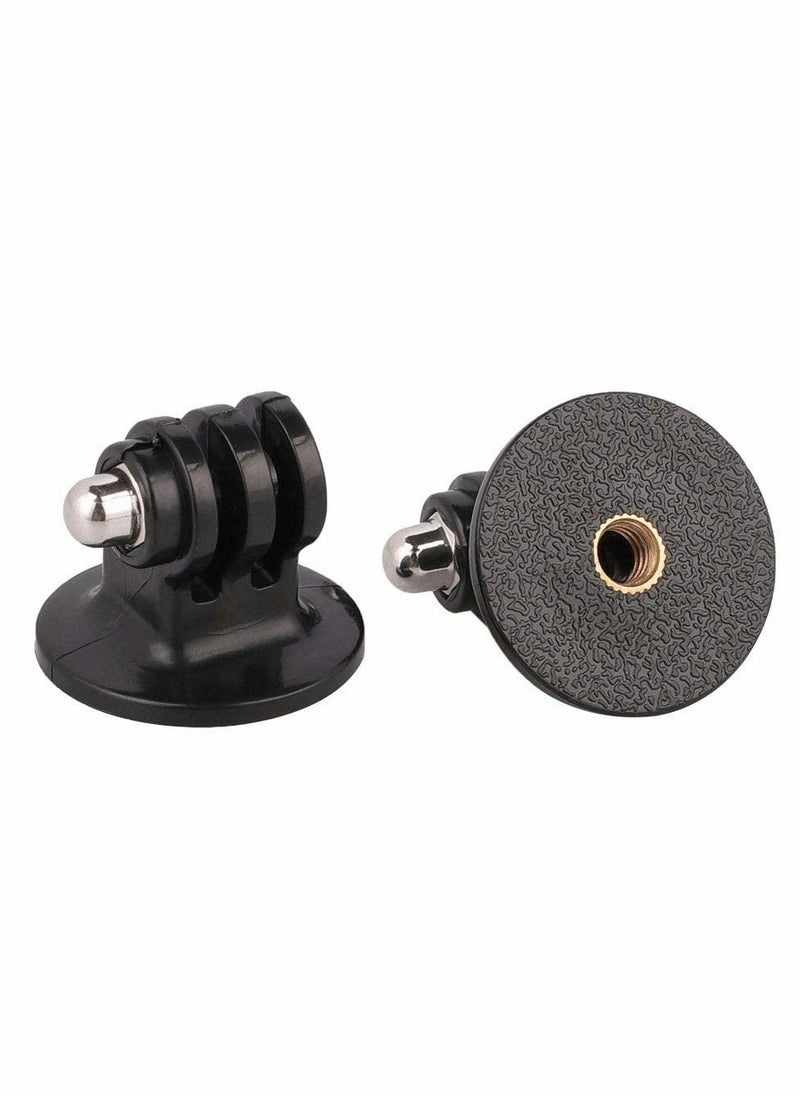 Generic - Tripod Adapter Mount with 1/4" Screw Camera, Compatible action camera 7 6 5 4 3 3+ 2 1 Session Black Silver for SJ4000, forSJ5000 Xiaomi Action Cameras - Image 1