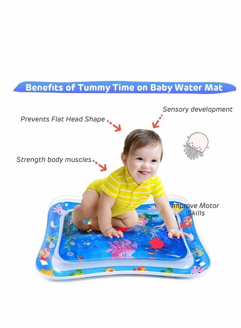 Y&D Premium Inflatable Tummy Time Water Mat for Infants Toddlers Baby Play Toys The Fun Activity Center Your Baby's Stimulation Growth  - Image 4