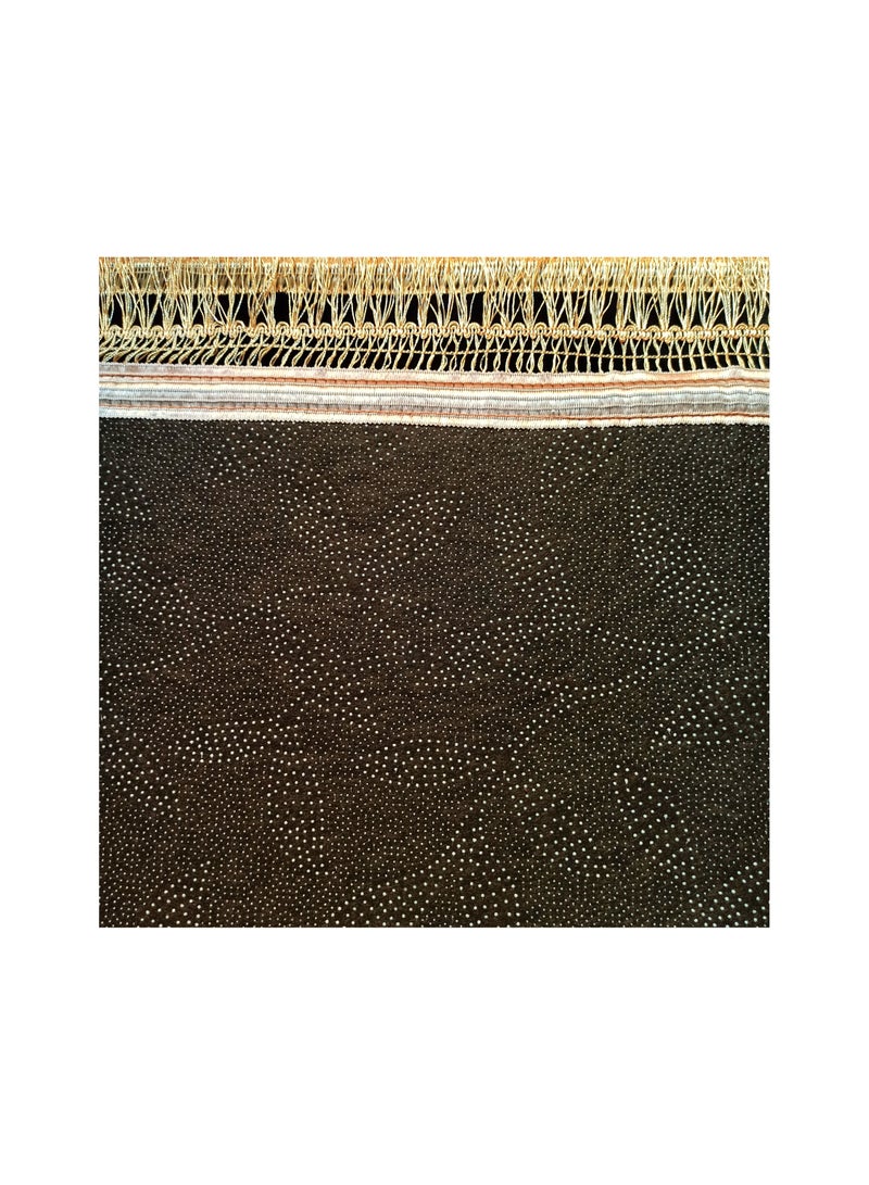 Fabienne Velvet Top Prayer Mat Ibrahim Maqam Printed Black 80x120 cm - Image 2