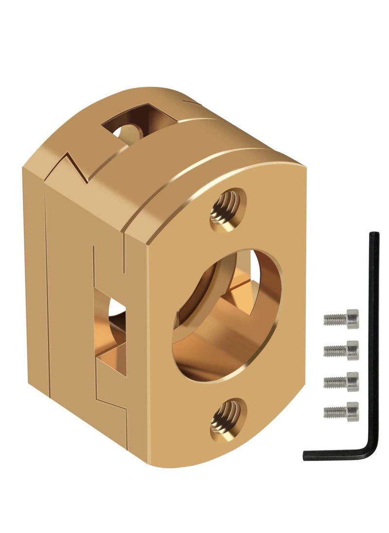 Generic - Brass Z Axis Coupler, Dual Z T8 Lead Screw Upgrade Oldham Coupling, for Creality Ender 3 Pro V2 CR-10 CR-10S Pro 3D Printer Accessory T8 Lead Screw Hotbed(Pack of 2) - Image 1