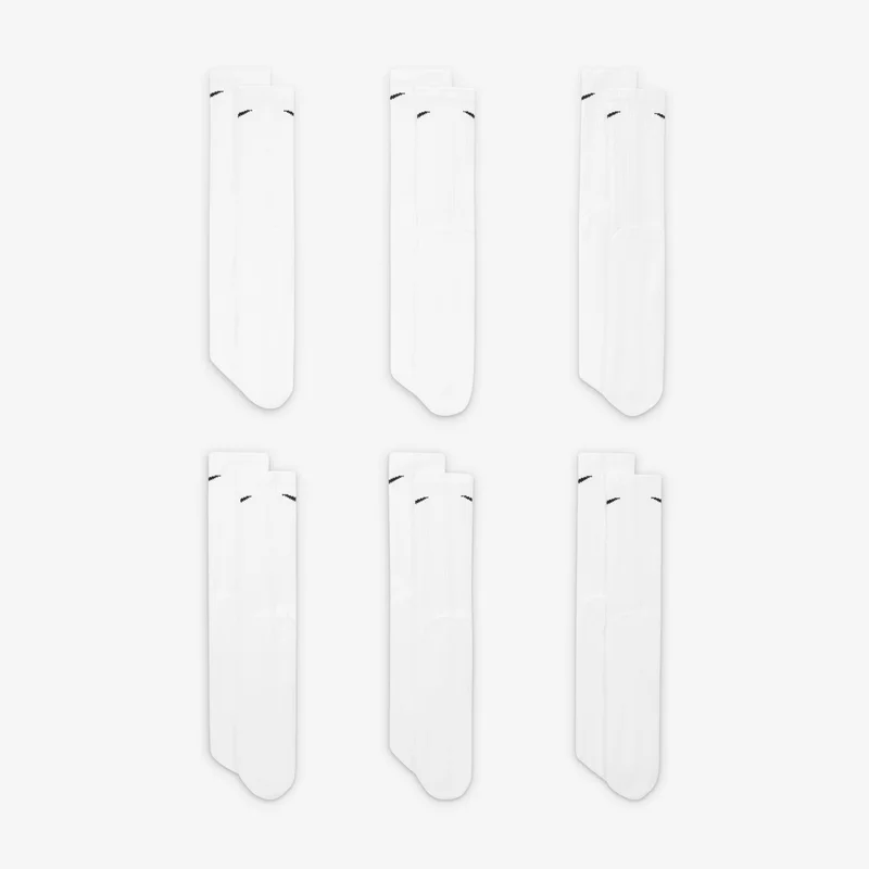 Nike White Men's Everyday Cushioned Training Crew Socks (6 Pack)  | Best Price UAE