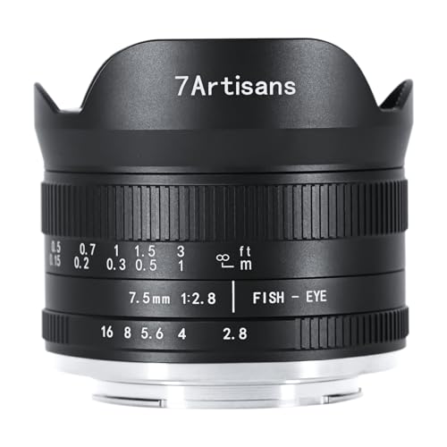 7artisans 75mm f28 Mark II APSC Fisheye Wide Angle Manual Fixed Lens for Canon R Mount Mirrorless Cameras R RP R5 R6 - Image 1