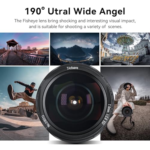 7artisans 75mm f28 Mark II APSC Fisheye Wide Angle Manual Fixed Lens for Canon R Mount Mirrorless Cameras R RP R5 R6 - Image 3