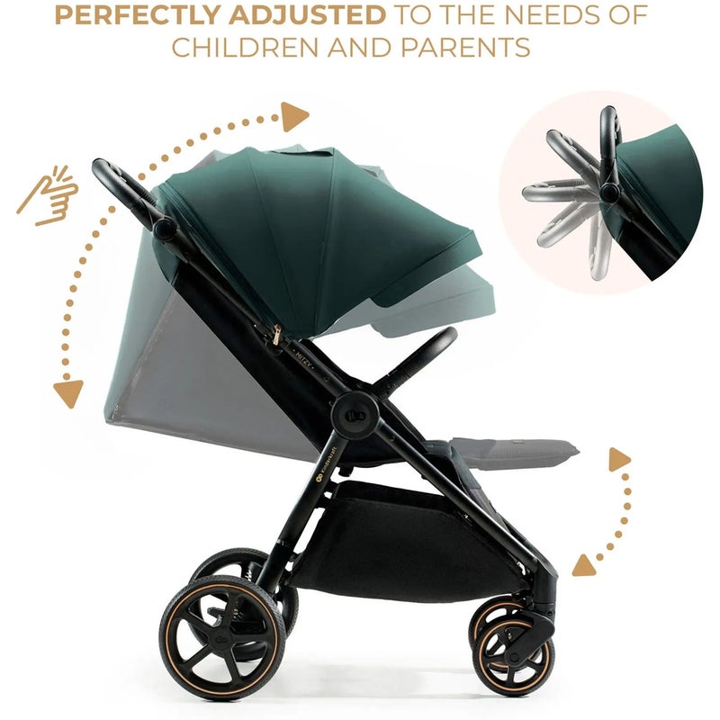 Kinderkraft - Mitzy Aluminum Flat-fold Stroller - Green - 24387 - Image 4