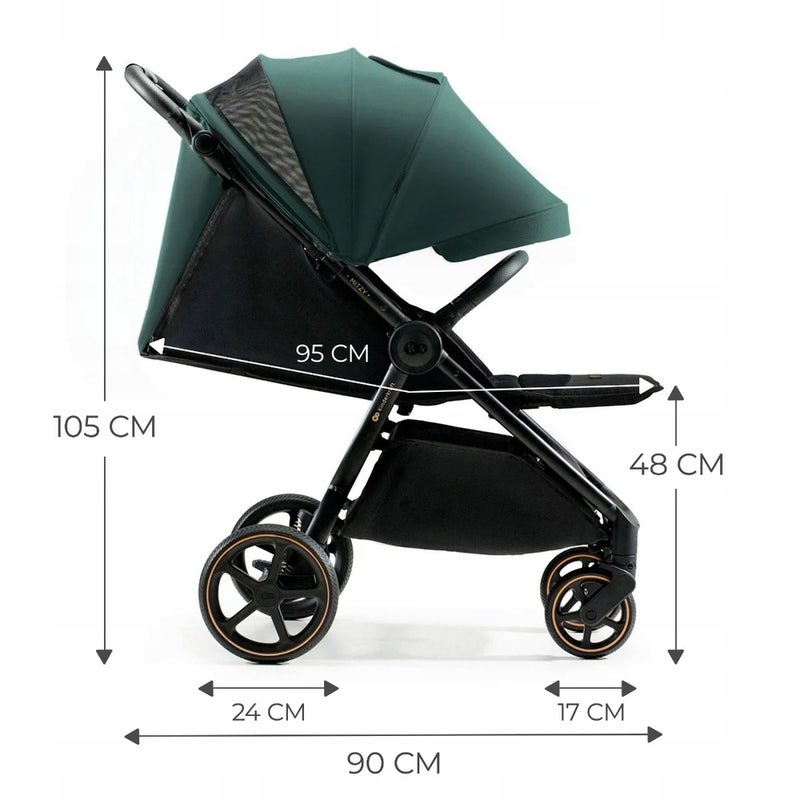 Kinderkraft - Mitzy Aluminum Flat-fold Stroller - Green - 24387 - Image 2