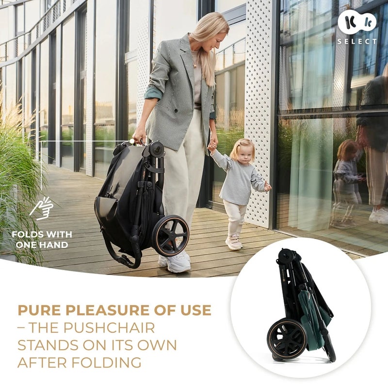 Kinderkraft - Mitzy Aluminum Flat-fold Stroller - Green - 24387 - Image 3