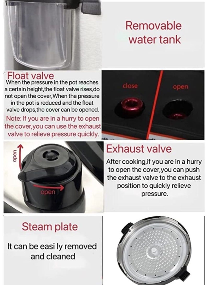 Wtrtr 13 Liters Stainless Steel Multifunctional Electric Pressure Cooker WTR-1308 (2 years Warranty) - Image 5