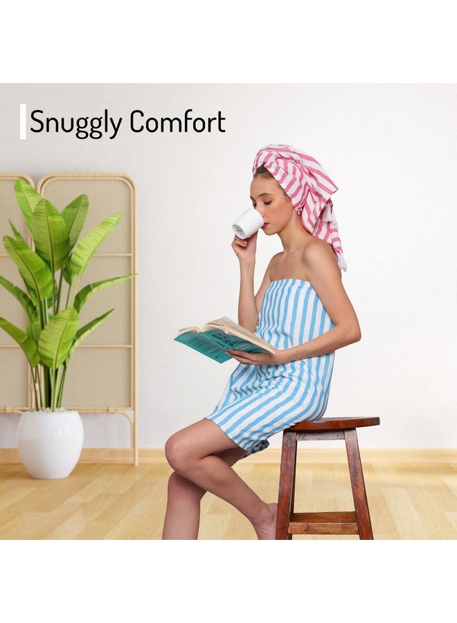 PATVY Bath Towels| Light Weight Turkish Style Stripe Bath Towels for Men Large Size Cotton|70 x 150cm Quick Absorption &Faster Drying Bath Towel for Women (Teal Blue, Pink, Grape, Pack of 3) - Image 5