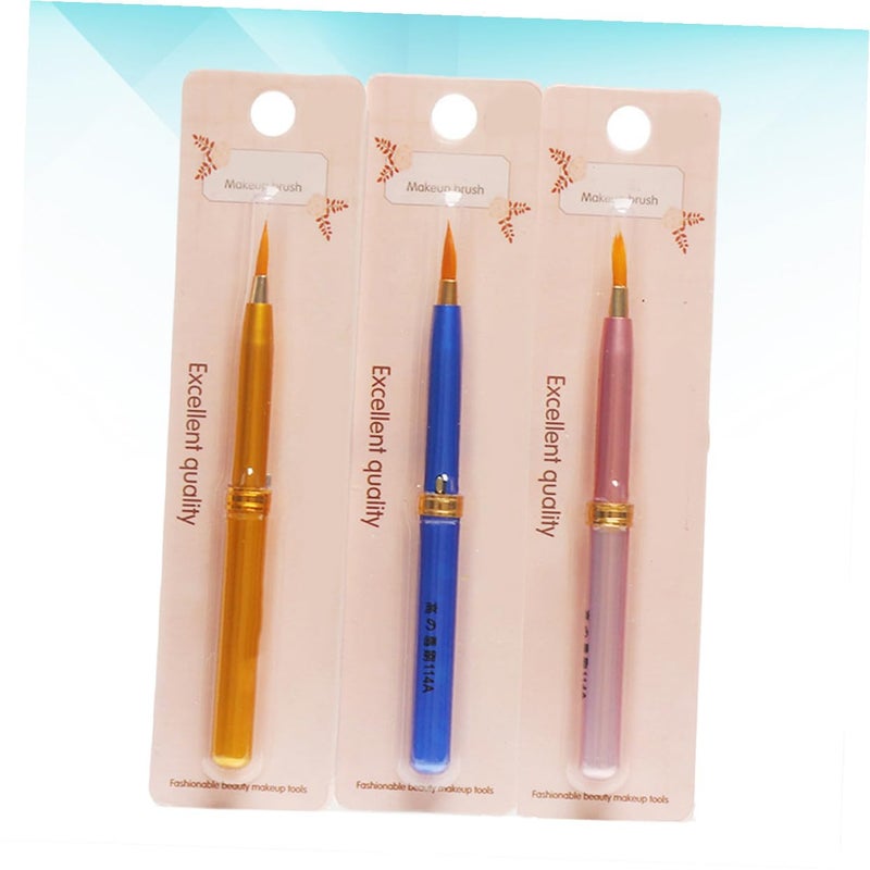 3pcs Lip Liner Brush Set Cosmetic Makeup Tool Multi-function Beauty Brushes for Precise Lip Application and Professional Makeup Use Random Color - Image 4